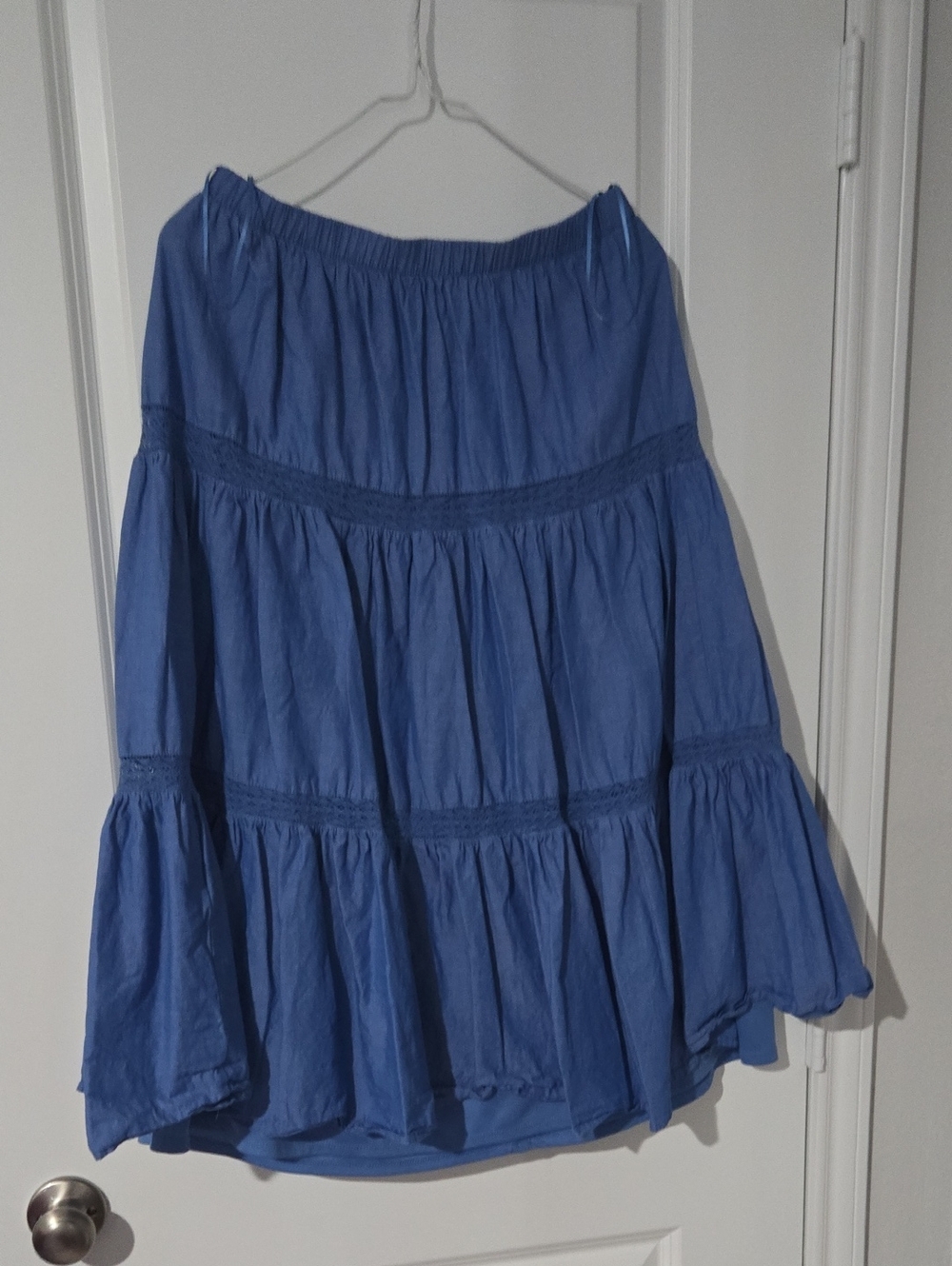 Francesca's Collections Blue Tiered Skirt